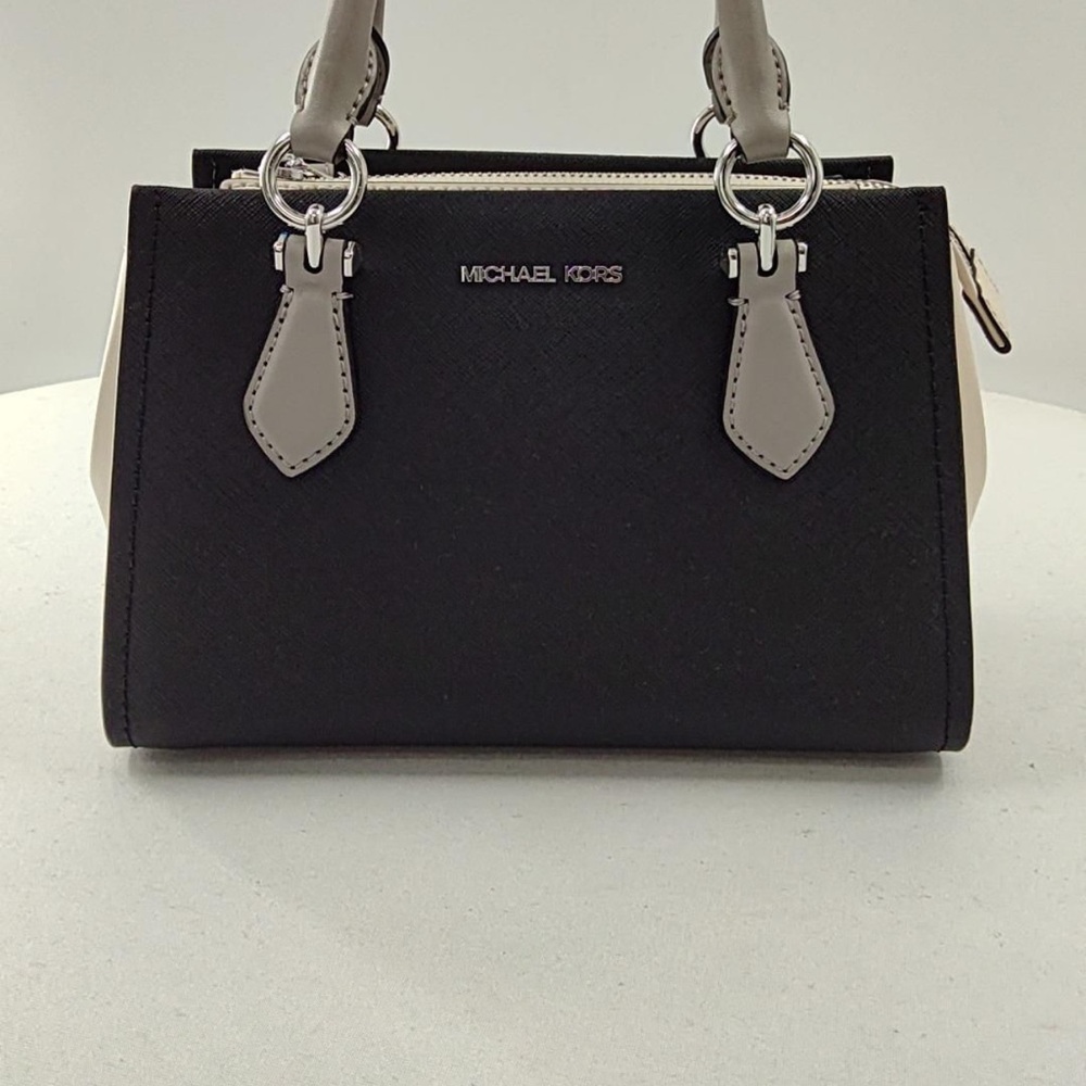 Michael Kors Black and Tan Satchel